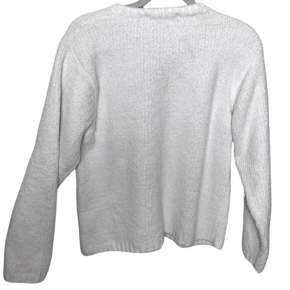 Atlantis Fleece White Long-Sleeve Pullover, S - Picture 4 of 8